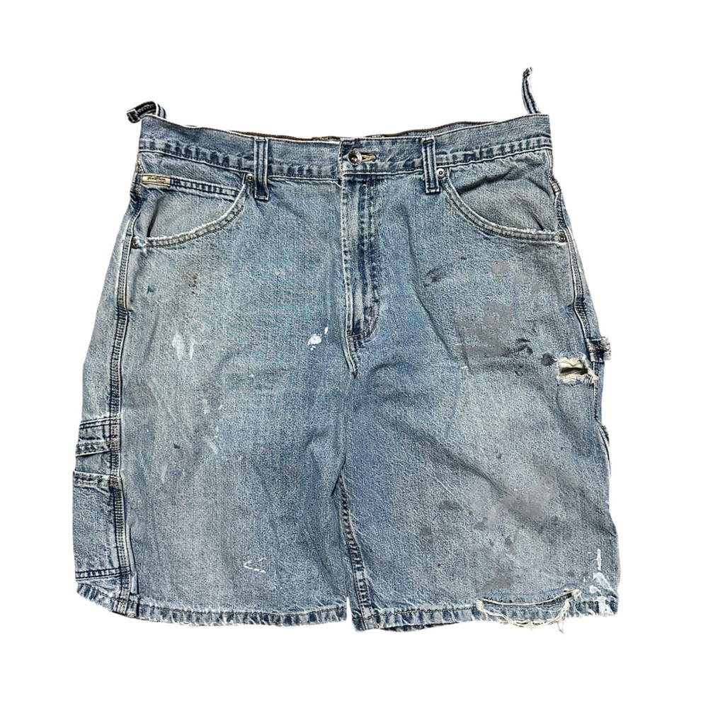 Vintage Y2K Levi’s Blue Carpenter Distressed Jort Shorts Size 34